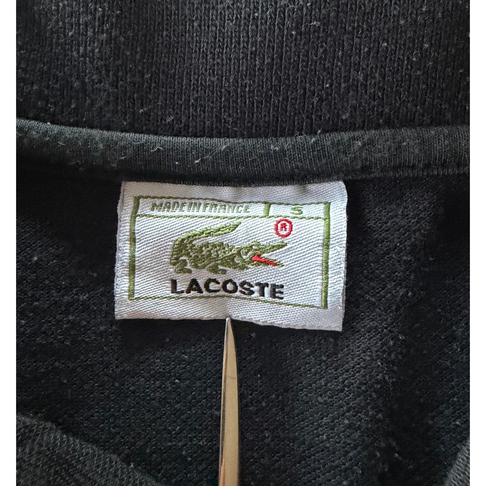 Vintage Lacoste Made in France Black Pique Polo Shirt Mens Size 6 XL - Picture 4 of 7